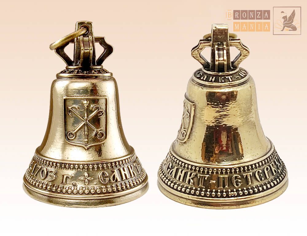 колокольчик № 2 Герб Санкт-Петербурга - Полированный