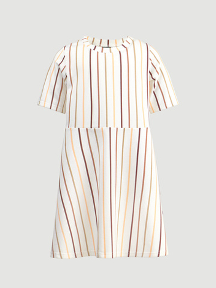 Платье с коротким рукавом Mjölk Ecru Stripes