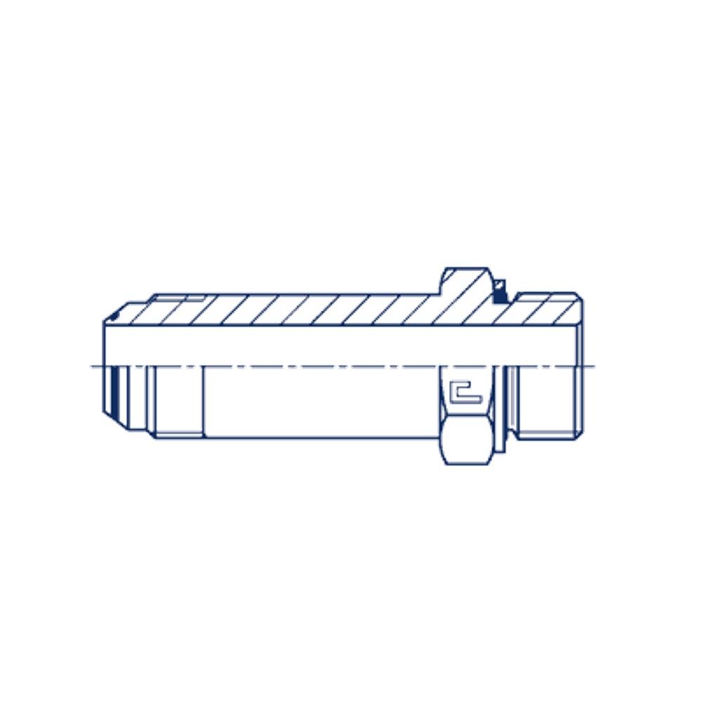 Штуцер FRM JIC 3/4 - BSP 3/8 (удлин.)