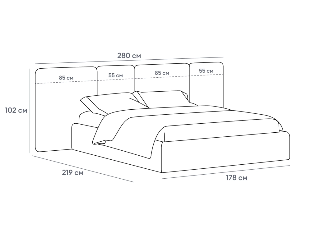 Кровать Atessa без подъемного механизма