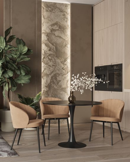 Стул Lastura велюр капучино