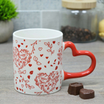 Кружка 350мл Сердечки микс, 8633