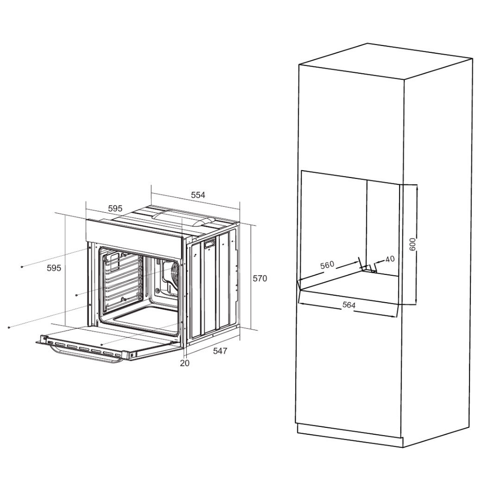 Электрический духовой шкаф Meferi MEO6017BK ULTRA фото 32