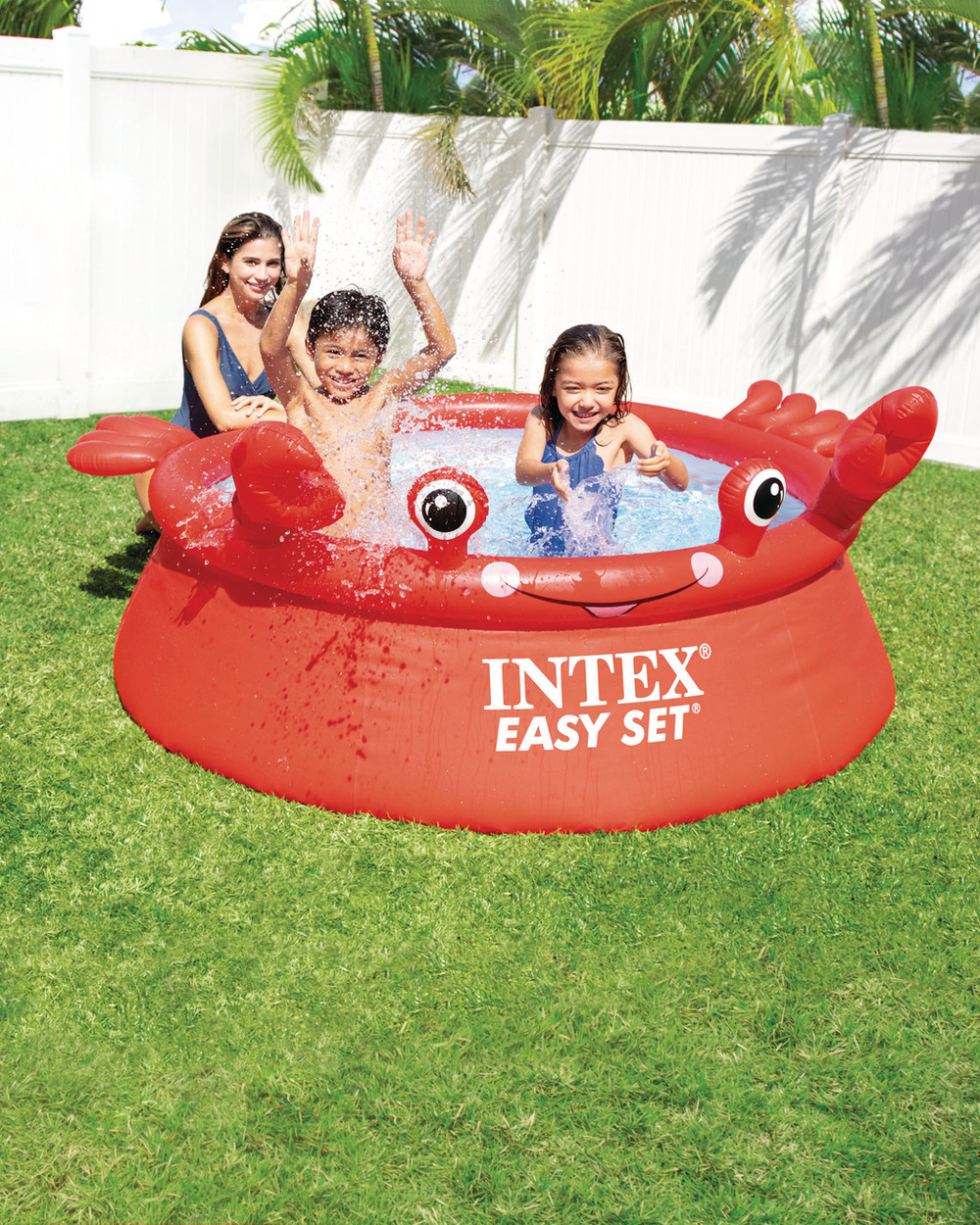 Бассейн детский надувной INTEX 26100 Easy Set HAPPY CRAB 183x51см