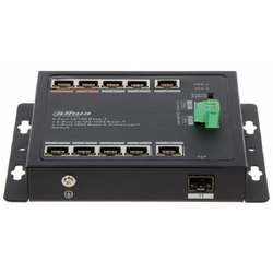 DAHUA DH-PFS3111-8ET-96-F 11-портовый неуправляемый коммутатор с PoE, уличное исполнение, 8xRJ45 100Mb, 2xRJ45 1Gb + 1xSFP 1Gb uplink, суммарно 96Вт, коммутация 13.6 Гбит/с, MAC-таблица 8К