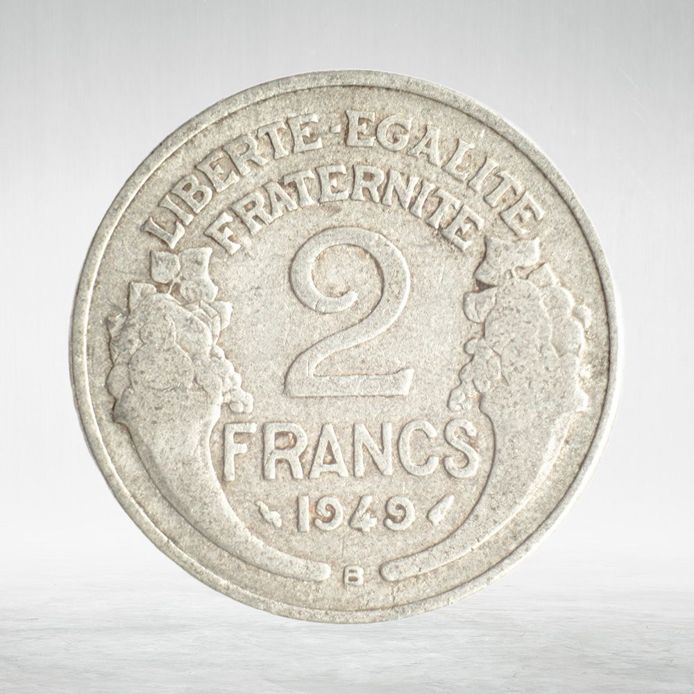 France, 2 Francs 1949 - Light Type, VF