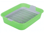 Лоток для животных Барсик с сеткой (зелёный) 332*256*72мм