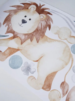 Интерьерные виниловые наклейки большие воздушные шары на стены в детскую, дома, облака, пейзаж