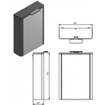 зеркальный шкаф ЮВЕНТА LvrMC-50 структурный камень