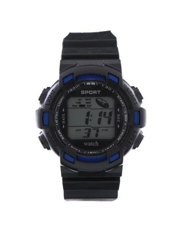 Часы наручные электронные: водонепроницаемоесть, будильник, d-4.5 см, микс