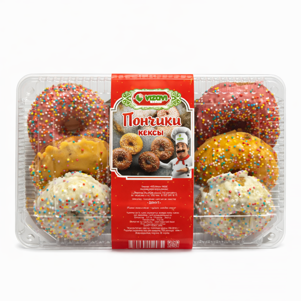 Пончики Vizavi в шоколадной глазури 360 гр