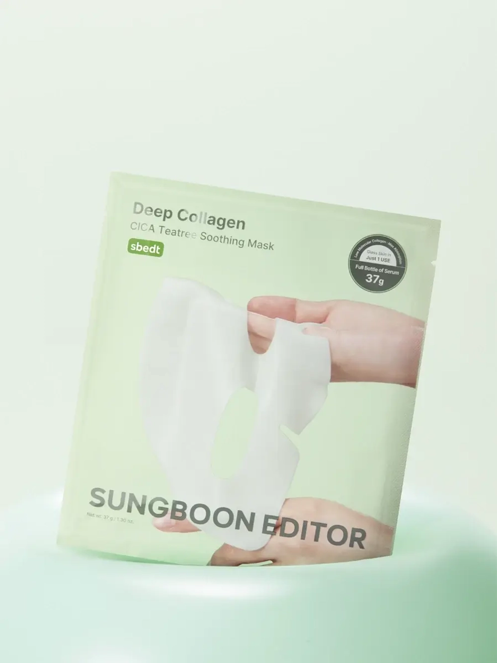 Sungboon Editor Успокаивающая гидрогелевая маска Deep Collagen Cica Teatree Soothing Mask 37 гр х 4 шт