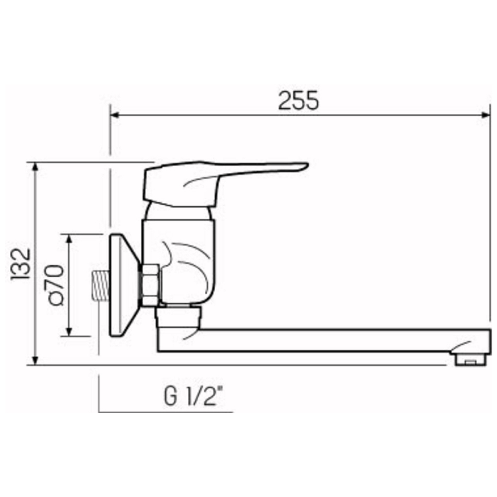 Смеситель для кухни, РМС, с картриджем, SL55-005