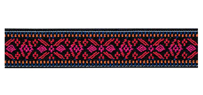 957456 Эластичная лента Color Цветок 25мм красный/розовый Prym