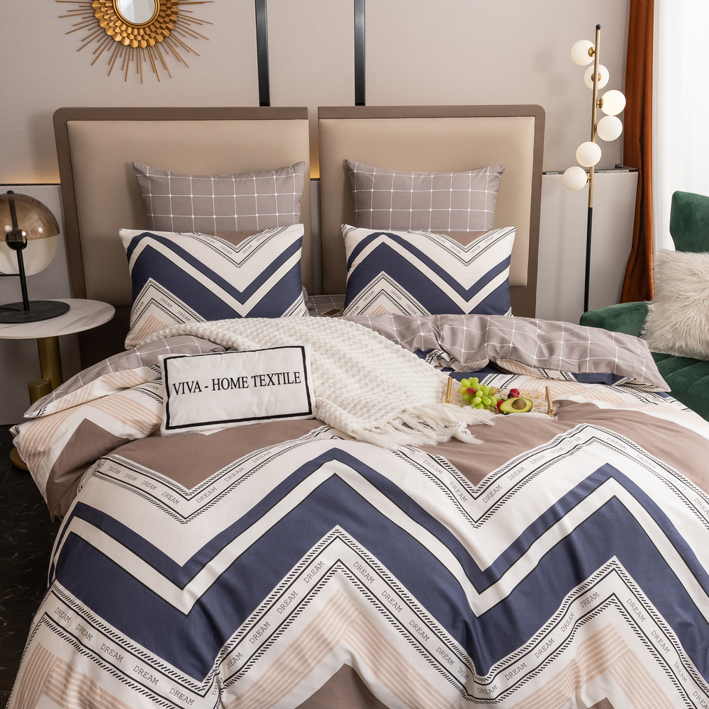 Комплект постельного белья Делюкс Сатин 100% хлопок на резинке LR441