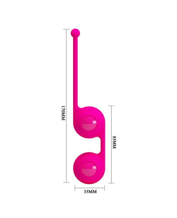 Ярко-розовые вагинальные шарики Kegel Tighten Up III