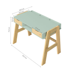 Стол письменный, 94х64х75, Чек, компьютерный, с ящиками, зеленый, Dipriz