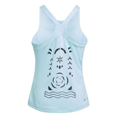 Футболка для девочки теннисная Adidas G Q2 Tank Heat Ready - pulse aqua/black