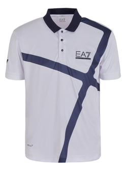 Теннисное поло EA7 Man Jersey Polo Shirt - White