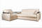 Диван угловой с Баром Денвер 1,2 - Velutto 17 бежевый/ коричневая накладка