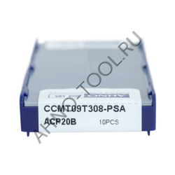 Пластина твердосплавная ISO CCMT09T308-PSA ACP20B AHNO по стали, получистовая