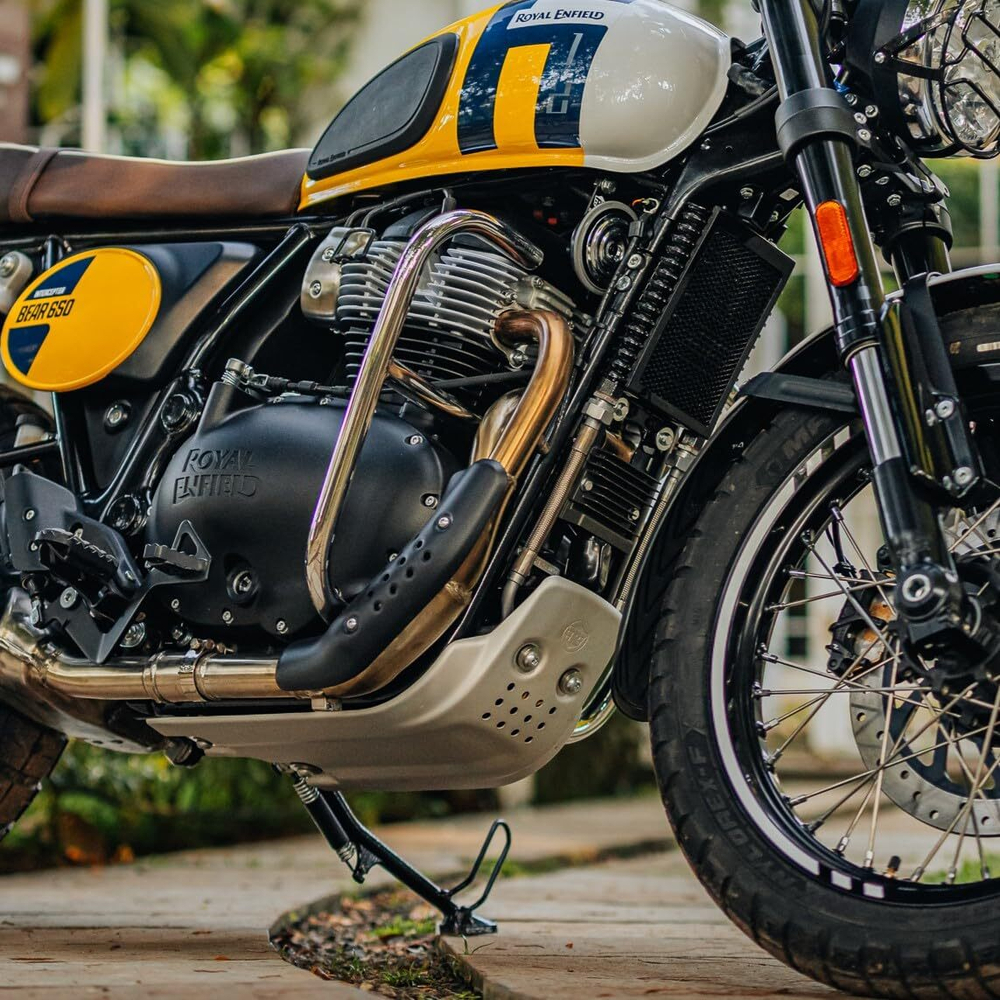 Алюминиевая защита картера Royal Enfield, серебристого цвета, арт. 1990552