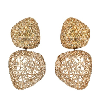 Серьги с Жёлтыми Сапфирами, E0260-7/5