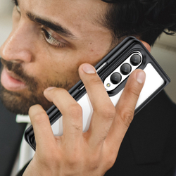 Усиленный противоударный чехол для смартфона Samsung Galaxy Z Fold 4, мягкий отклик кнопок, черные рамки
