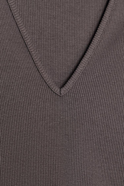 ZARA ТОП В РУБЧИК С ДЛИННЫМИ РУКАВАМИ, КОРИЧНЕВЫЙ