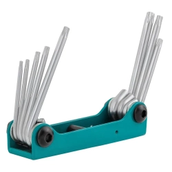 Набор ключей TORX складной, 8пр.(T9, T10, T15, T20, T25, T27, T30, T40 с отверстием) Forsage F-5083TF