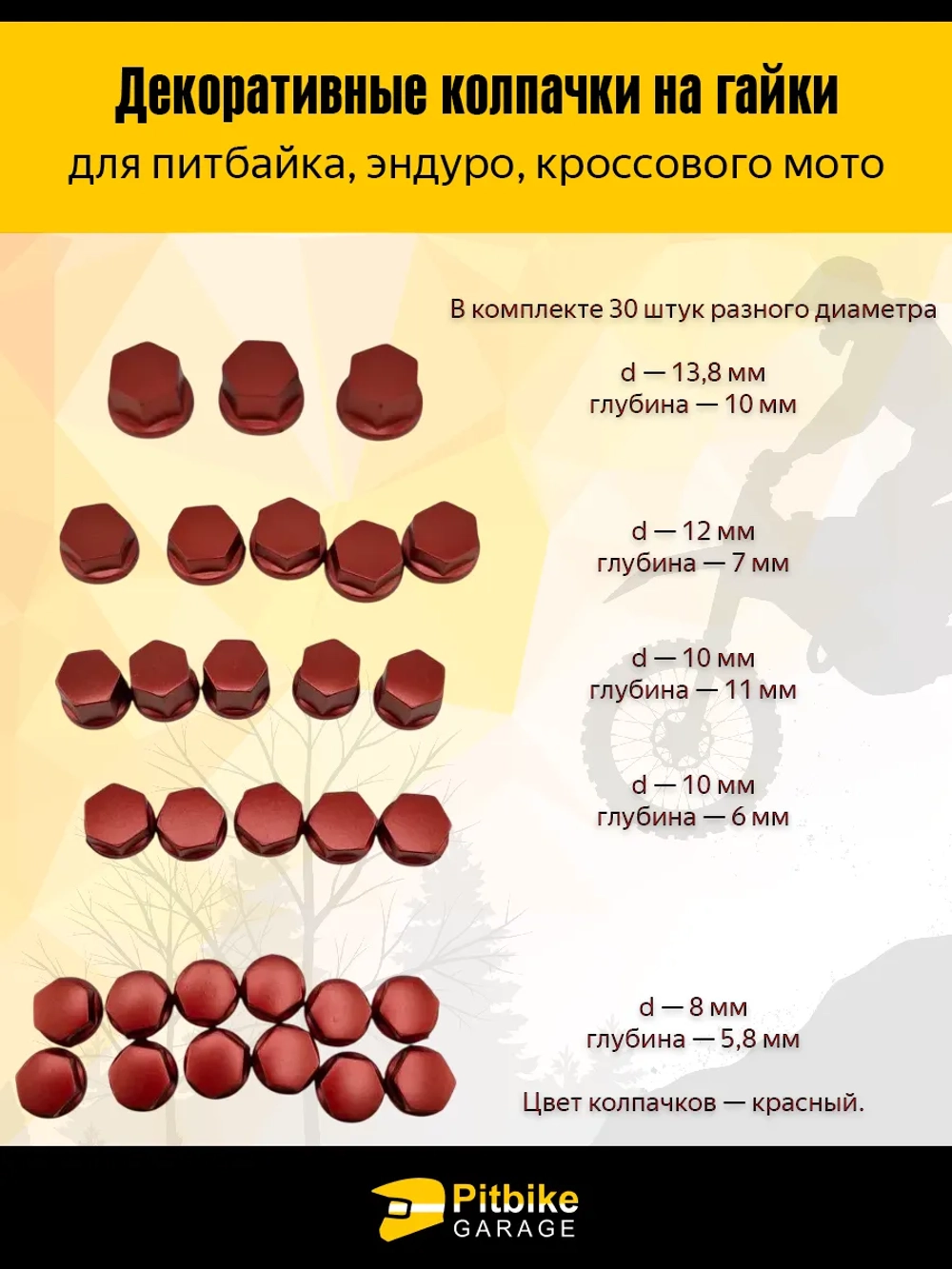 tx Декоративные колпачки на гайки и болты