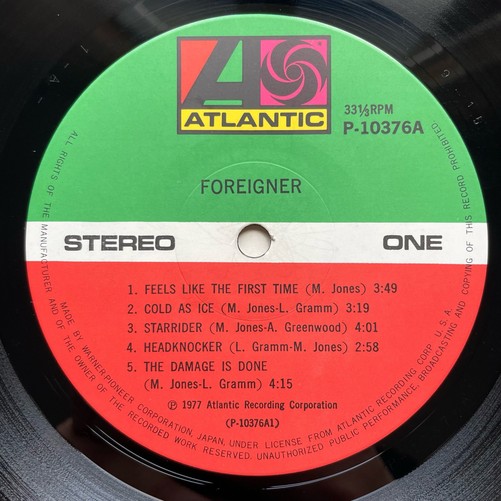 Винтажная виниловая пластинка LP Foreigner Cold As Ice (Япония 1977) (Оби)