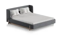 Кровать Basic спальное место 160*200 см (серый, рогожка)