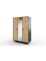 Шкаф для одежды распашной с зеркалом и полками 133х58х199 см