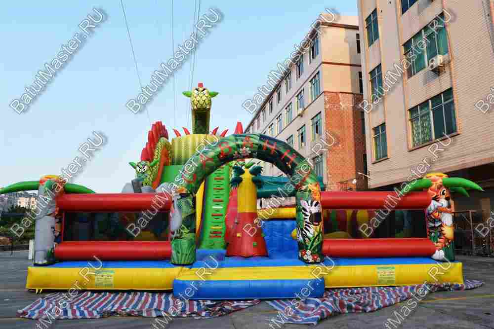 Профессиональный надувной батут "Гранд-саванна" 17*10*9 м