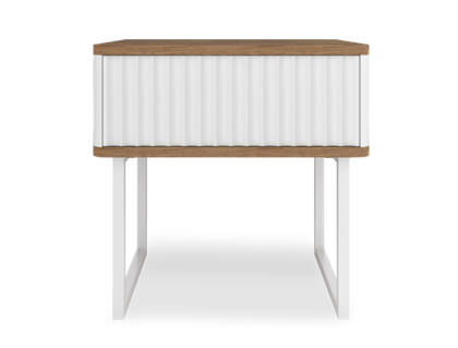 Тумба прикроватная на ножках ROYAL 5001 эко (Дуб Веллингтон-Белый)