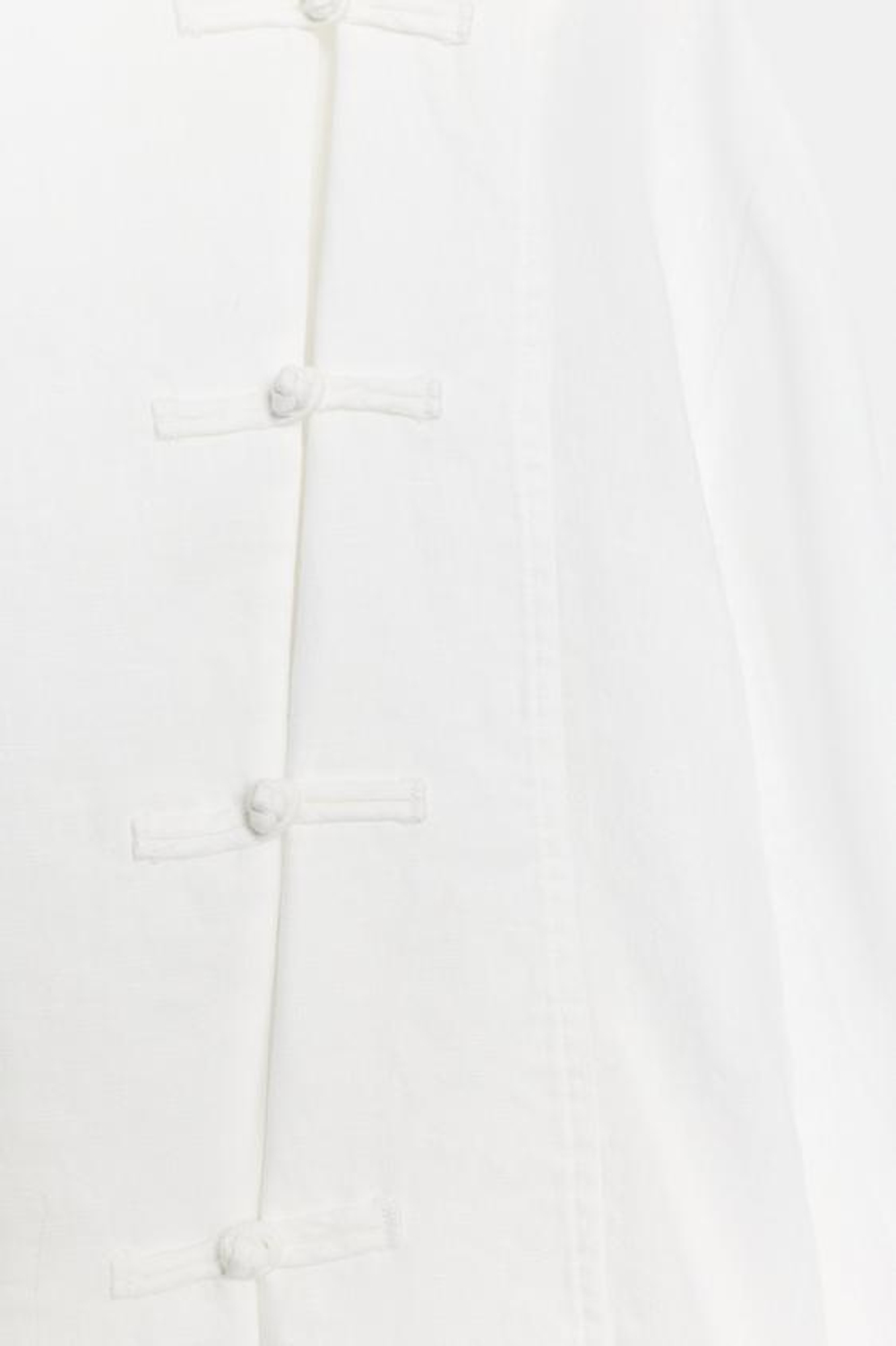 ZARA РУБАШКА С НАВЕСНЫМИ ПЕТЛЯМИ ИЗ 100% ЛЬНА — ZW COLLECTION, БЕЛЫЙ