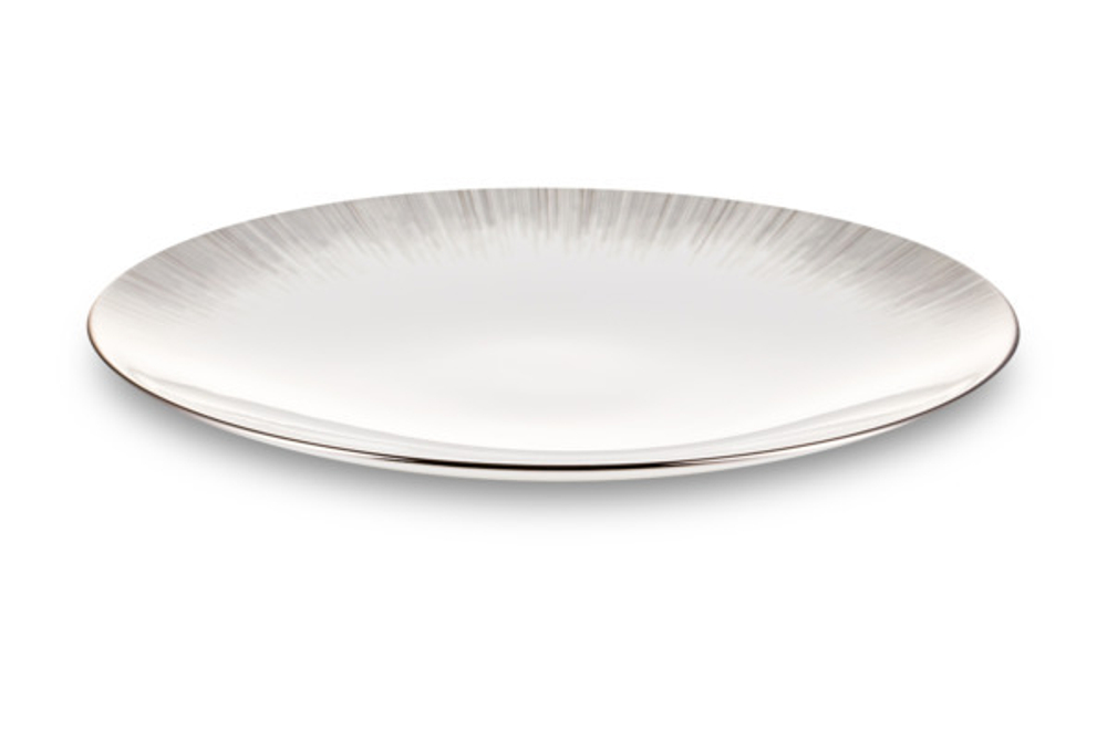 Тарелка закусочная 23см Narumi Сверкающая Платина белая
