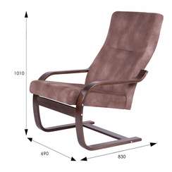 Кресло Кристалл ткань орех, каркас орех