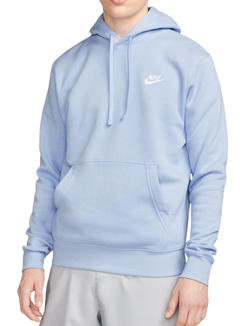 Мужская кофта теннисная Nike Sportswear Club Fleece Pullover Hoodie - cobalt bliss/cobalt bliss/white