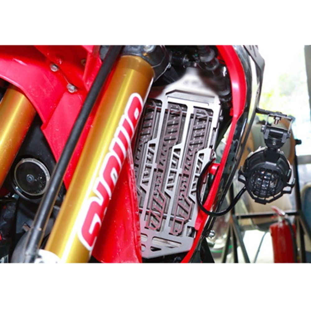 Radiator guard for Honda CRF250Rally (Rally250) (2017-2020). Stainless steel.