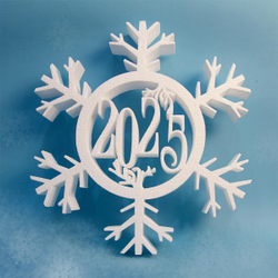 23 Снежинка с цтфрами 2025