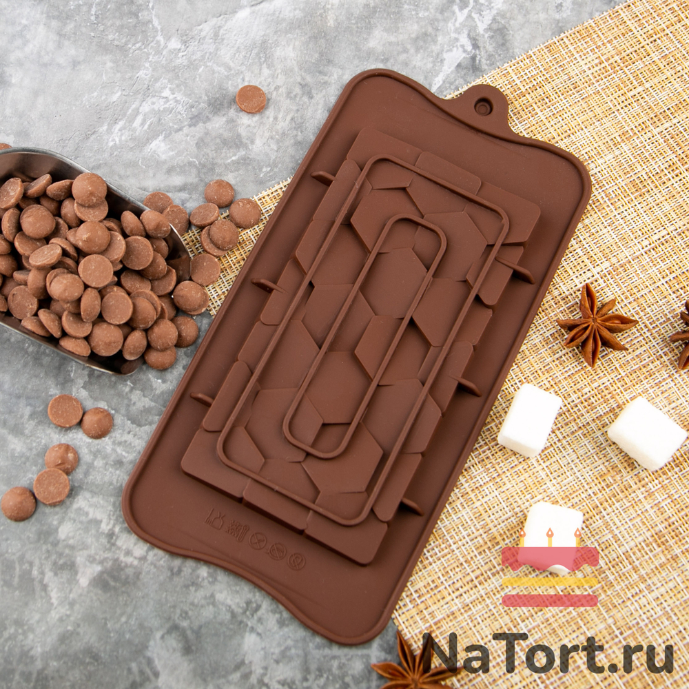 Форма силиконовая для шоколада «Плитка мозаика»