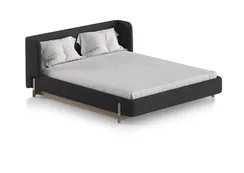 Кровать Basic спальное место 160*200 см (серый, букле)