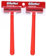 Станок одноразовый для бритья 24шт., 2 лезвия, цвет красный (цена за 24шт)