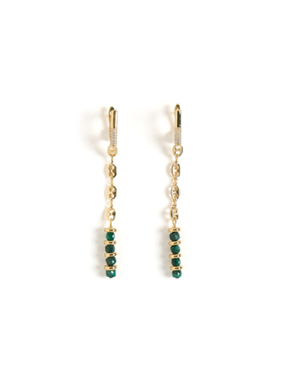 Серьги с малахитом