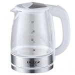 Чайник электрический 1,7 л стеклянный (жаропрочное стекло) DELTA LUX DL-1204W, БЕЛЫЙ мощность 2200 Вт