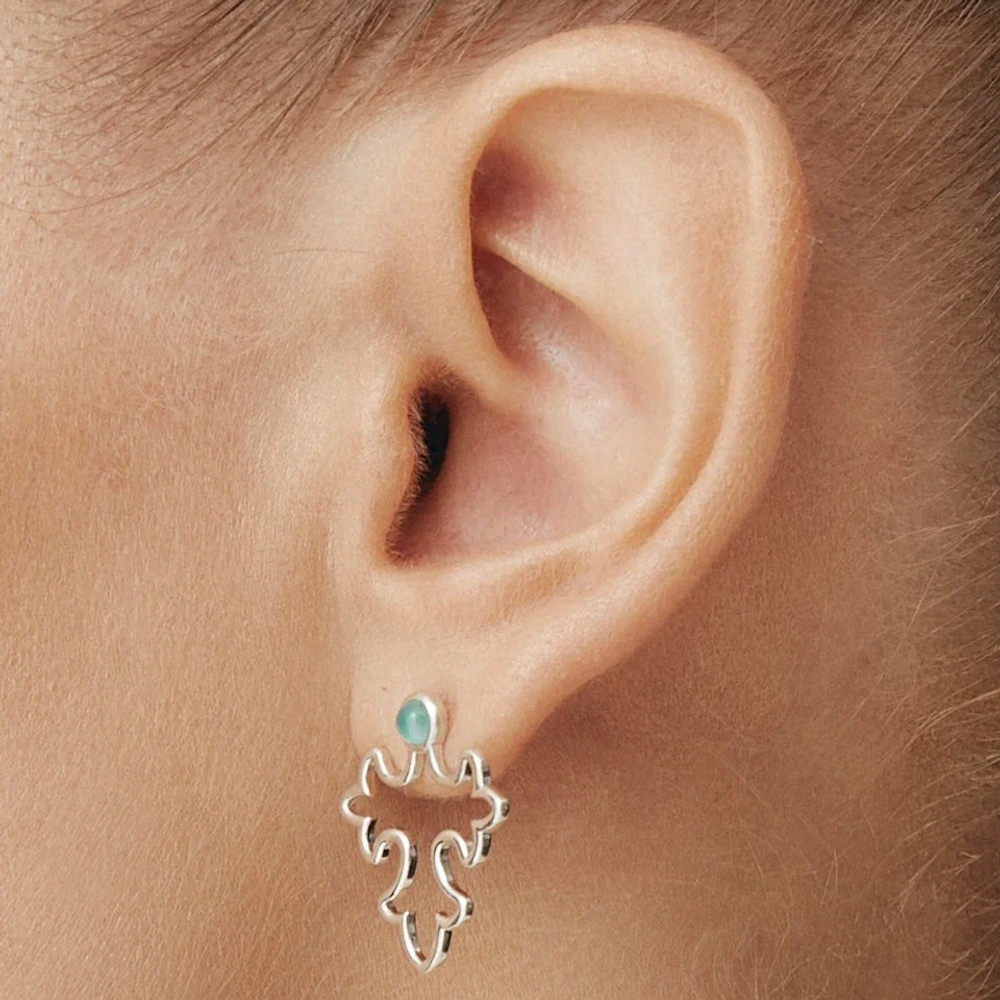 Серьги УЗОР с хризопразами