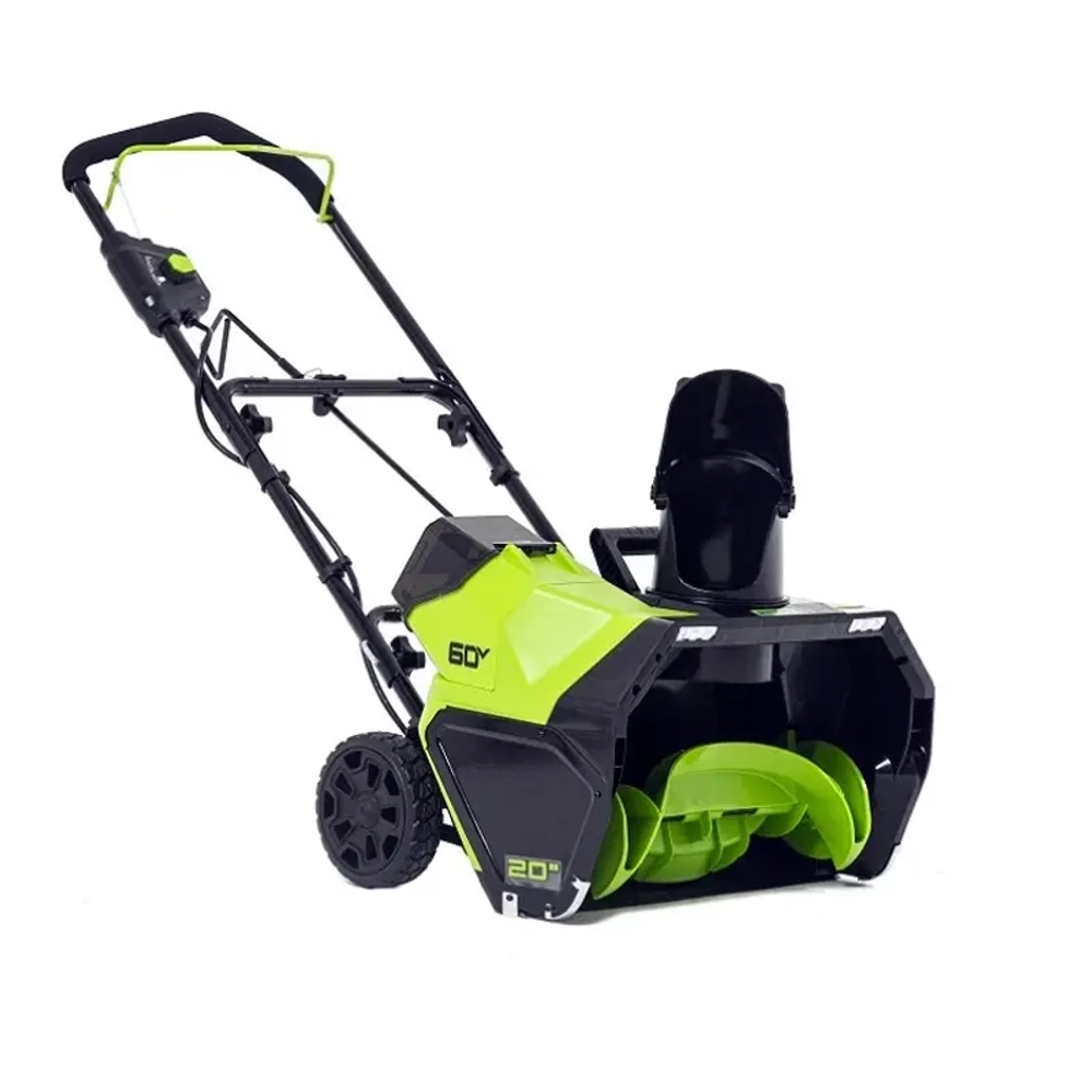 Greenworks GD60PSTK5 60В аккумуляторный снегоуборщик (1 x 5 Ач, ЗУ) ковш 51 см, выброс 6 м 2602907UG
