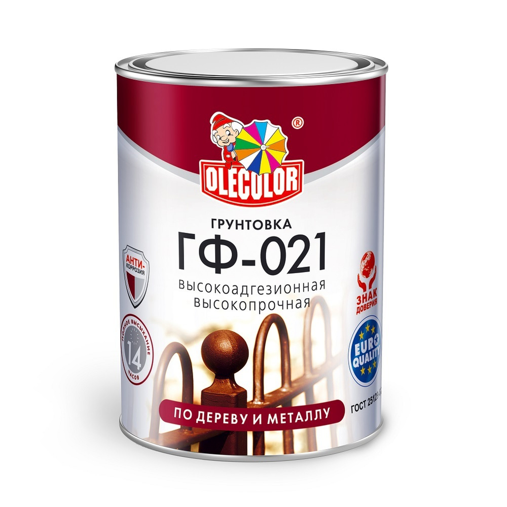 OLECOLOR Грунт ГФ-021 алкидный красно-коричневый (1кг)